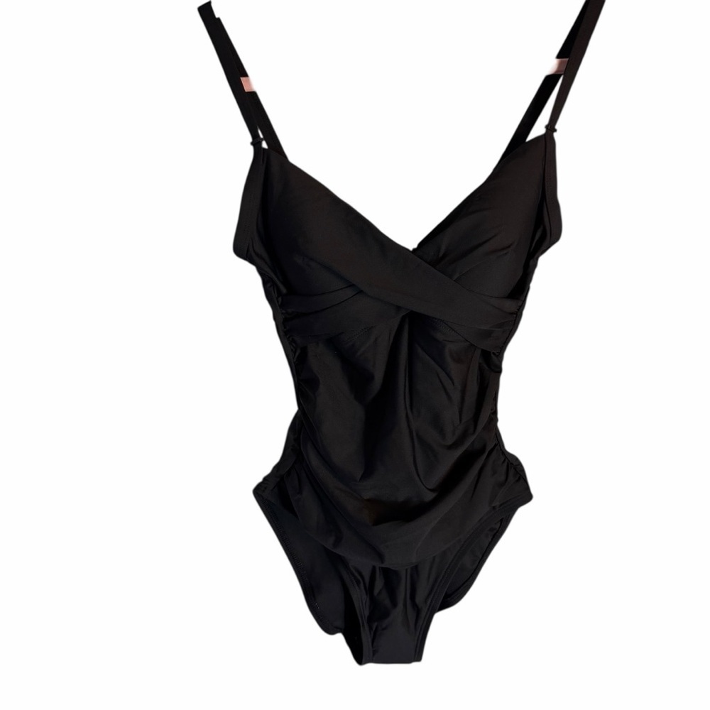 DKNY Crossover Tummy Control 1 pc Swimsuit - Picture 4 of 10